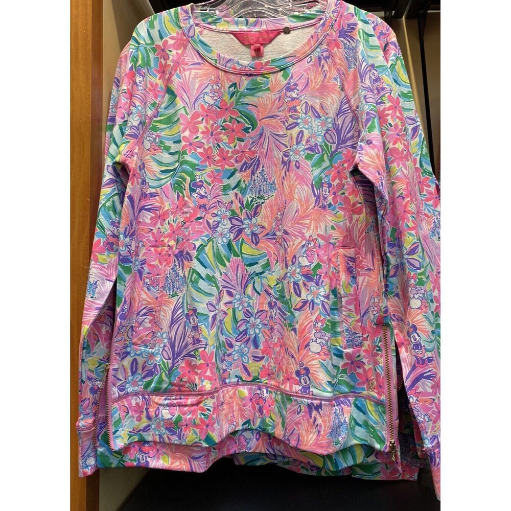 Disney Parks Lilly Pulitzer Top Pullover Small Beachcomber Dreamin Minnie‎ Daisy